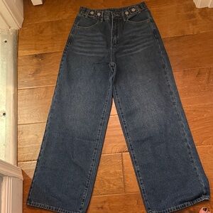 Wide-Leg Denim Jeans